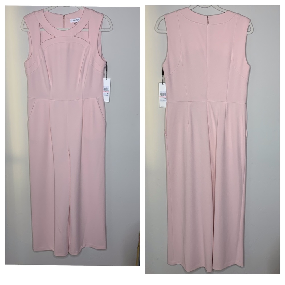 Calvin Klein Sleeveless Belted Jumpsuit - A95